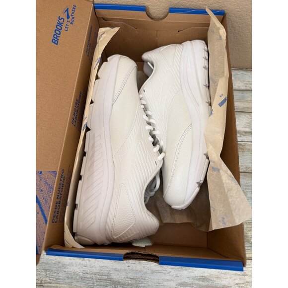 Brooks Shoes - Brooks Addiction Walker 2 Women's White Leather Walking Shoes Lace-Up Sz 11 NIB